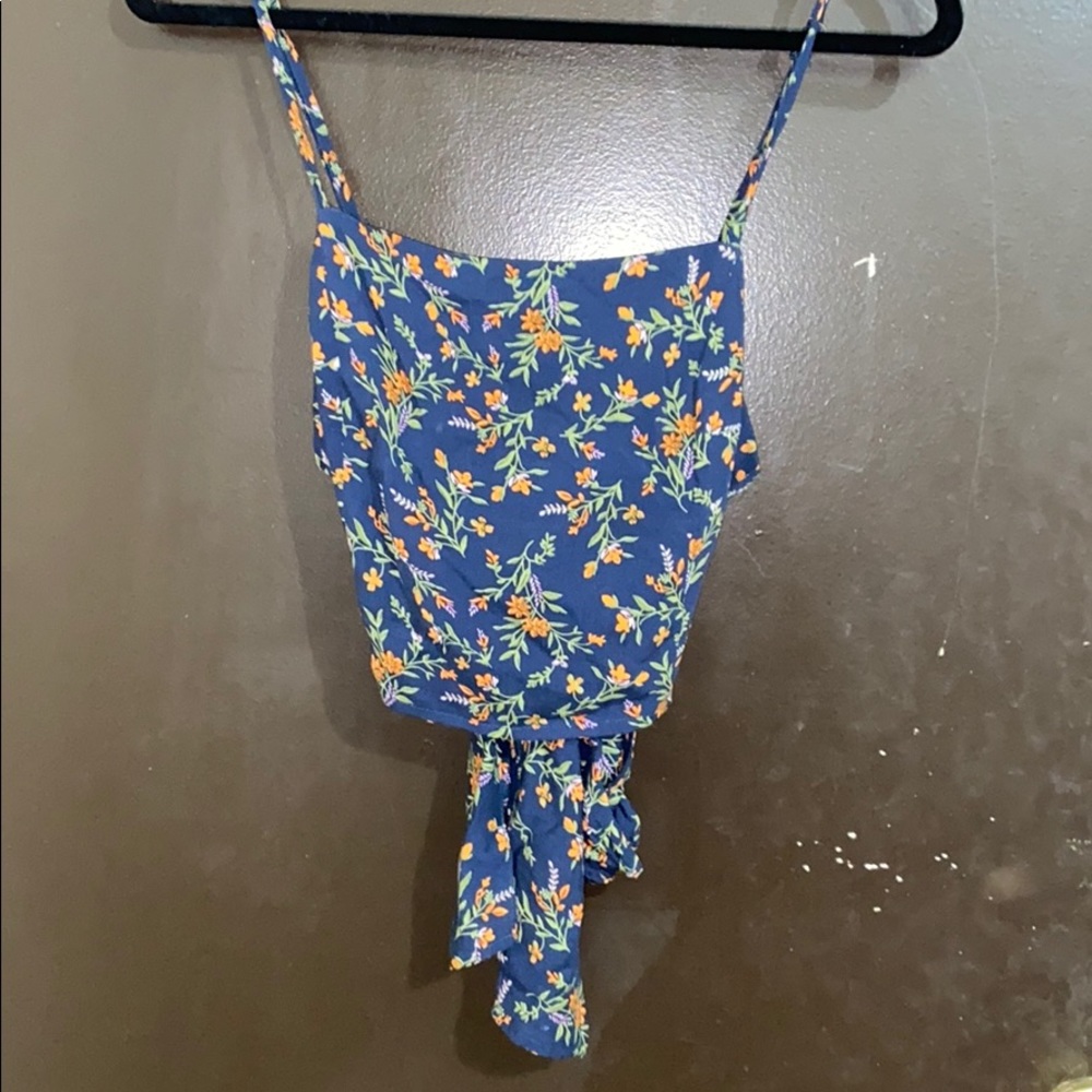 Self Tie Wrap Around Crop Top